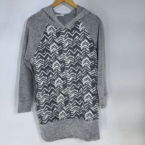 Le Lis Hoodie Chevron Print Mini‎ Dress Size S